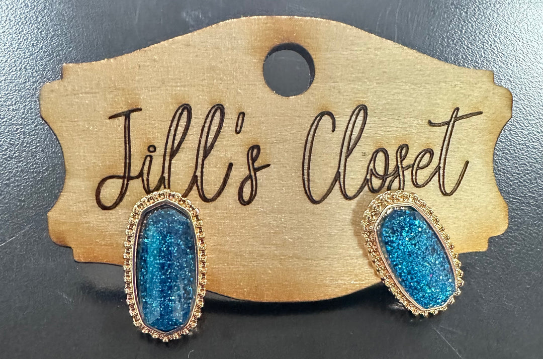 Glitter Stud Earrings