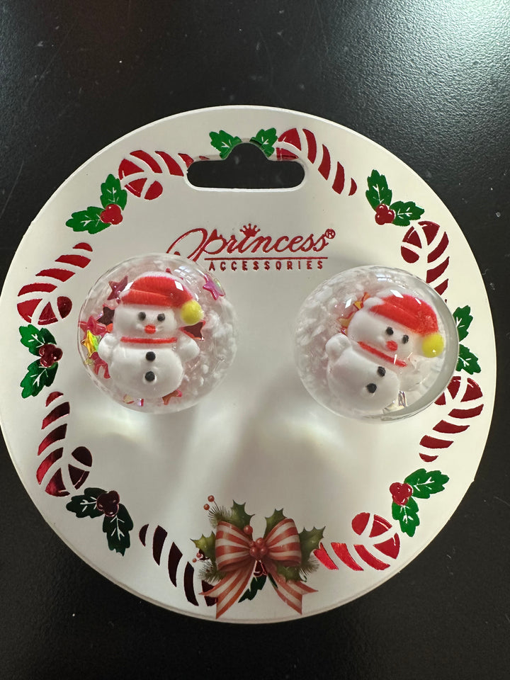Snow globe Christmas Earrings