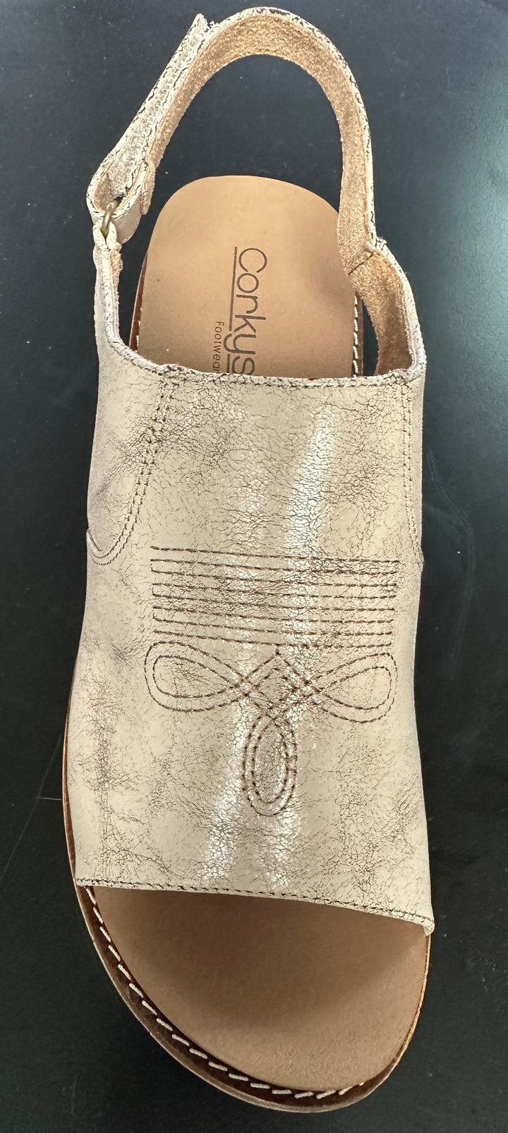 Corky’s Carley Cream Crackle Boot Stitch Shoes