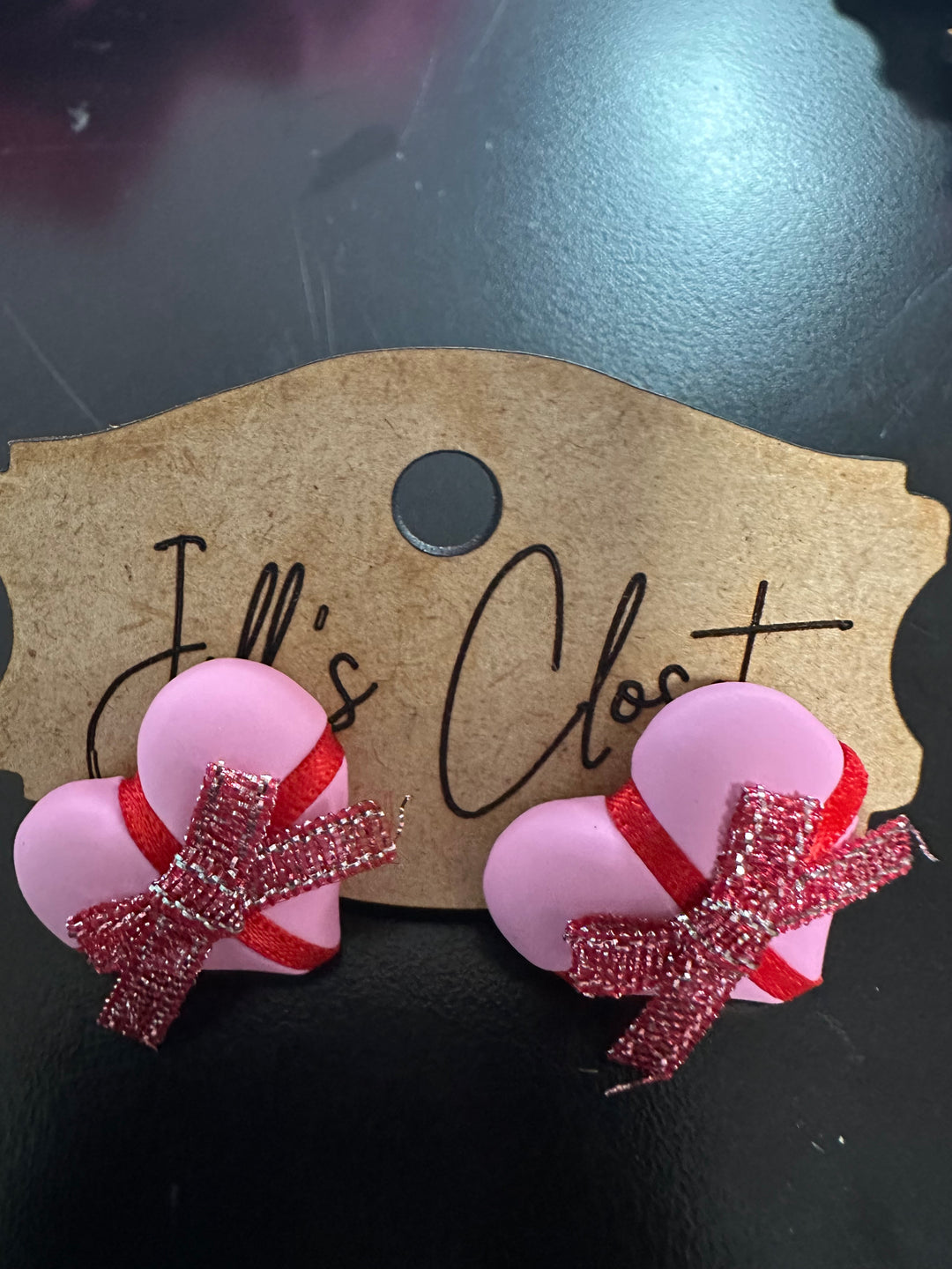 Tied Hearts Stud Earrings
