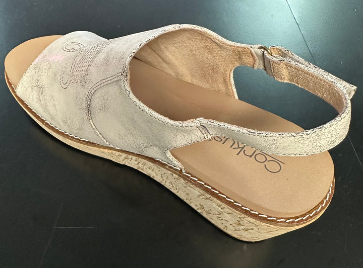 Corky’s Carley Cream Crackle Boot Stitch Shoes