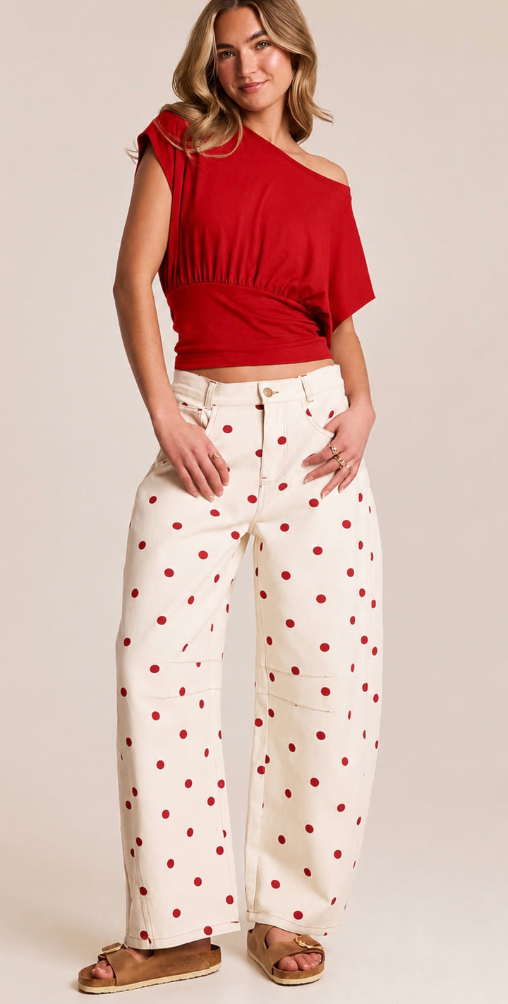 Red Polkadot pants