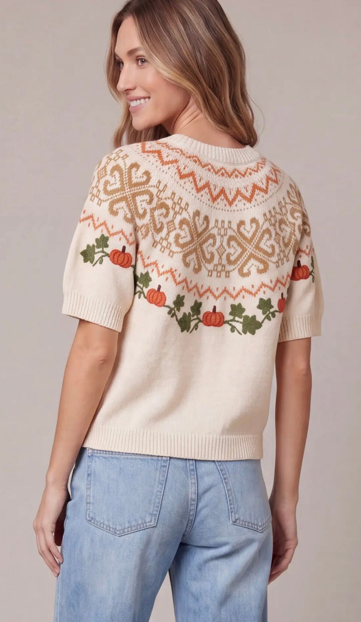 Fair Isle Pumpkin Sweater