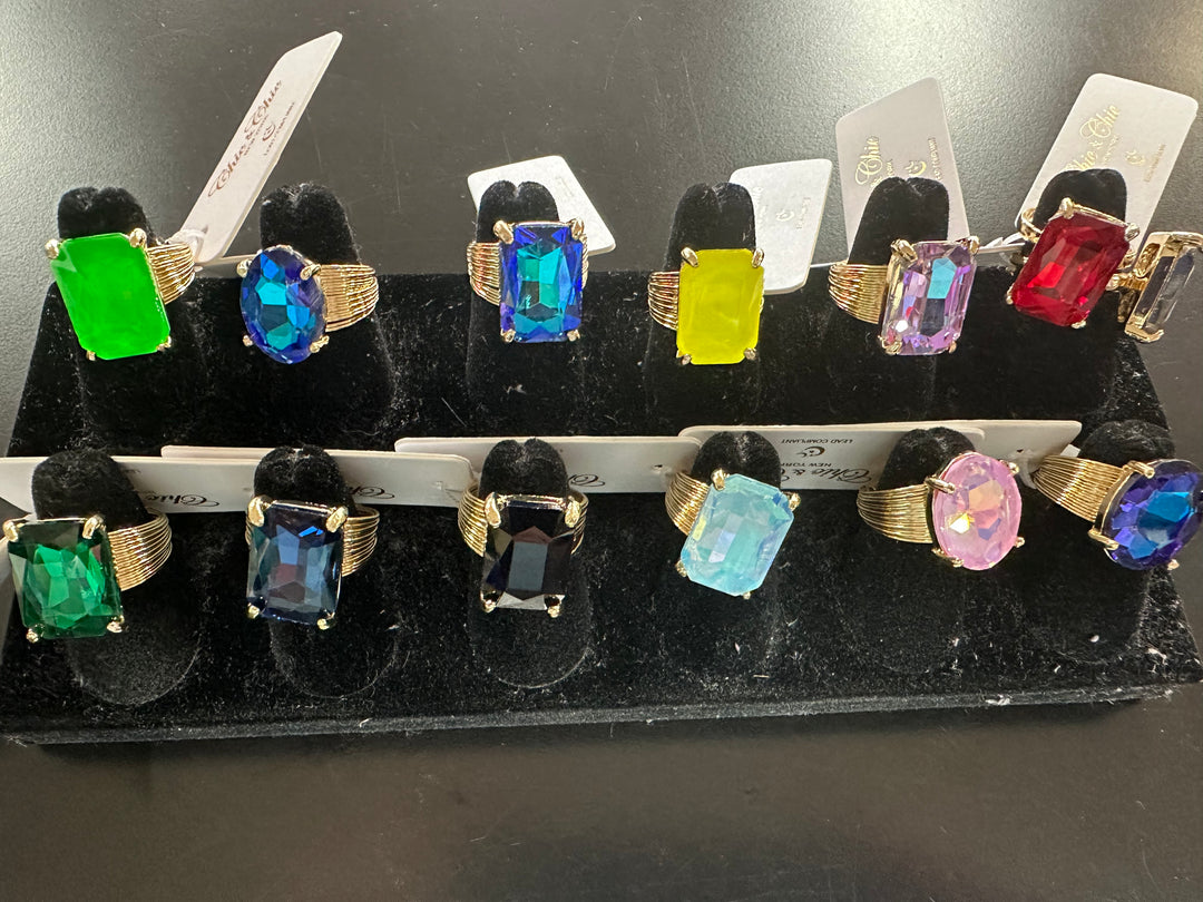Faceted Stone Rings