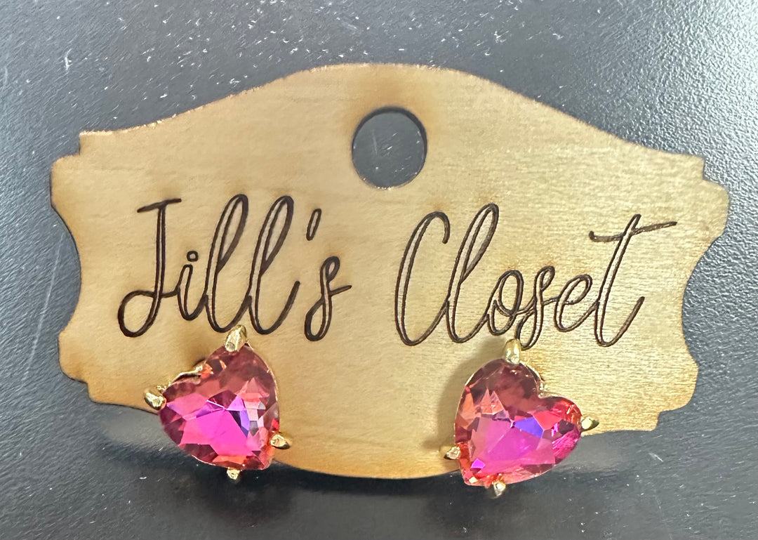 Faceted Stud Earrings
