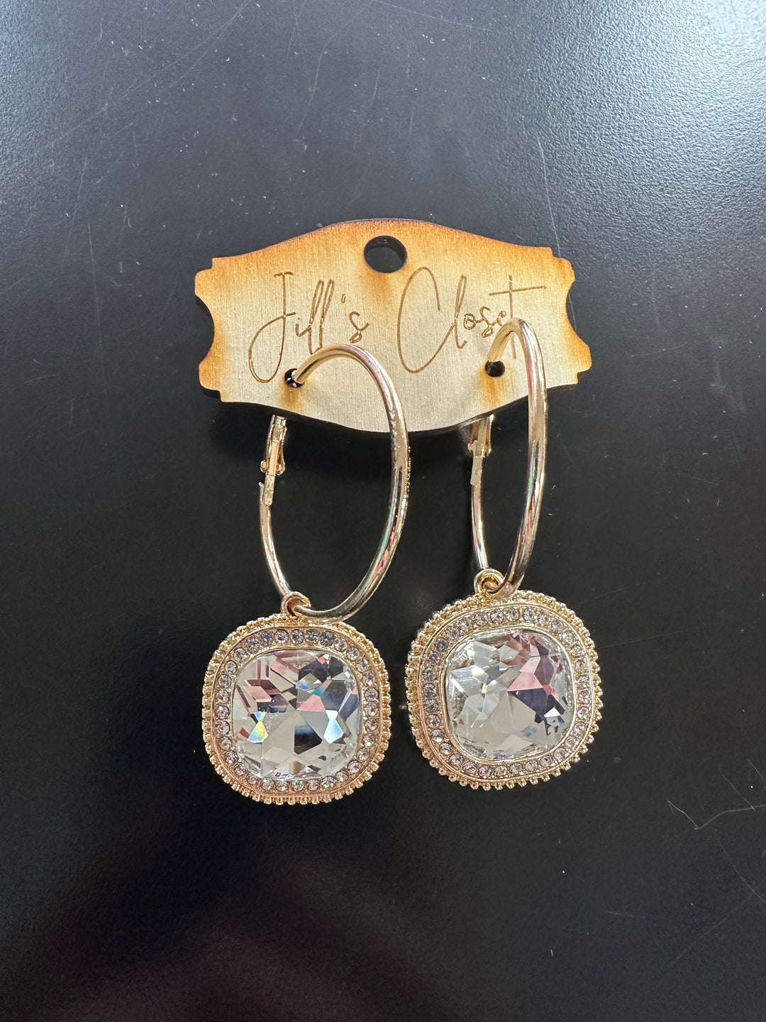 Lg. Pendant Hoop Earrings