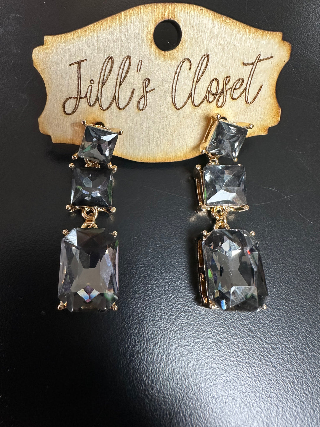 Triple Crystal Earrings