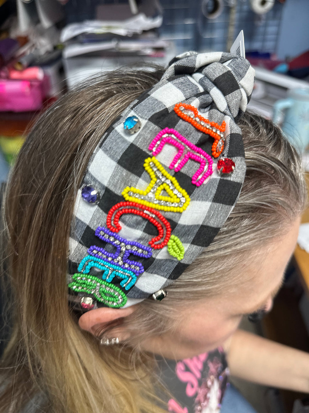 Teacher / School Beaded Headband