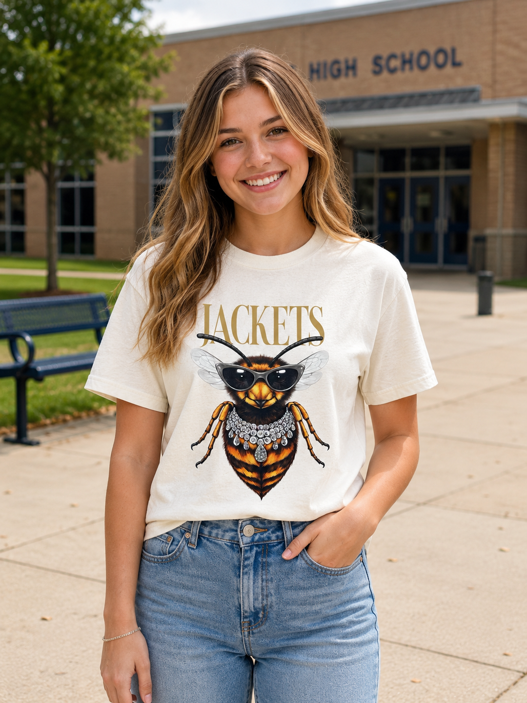 Mascot Bling Necklace T-Shirt