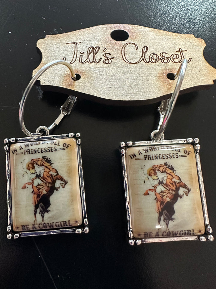 Vintage photo Western Earrings