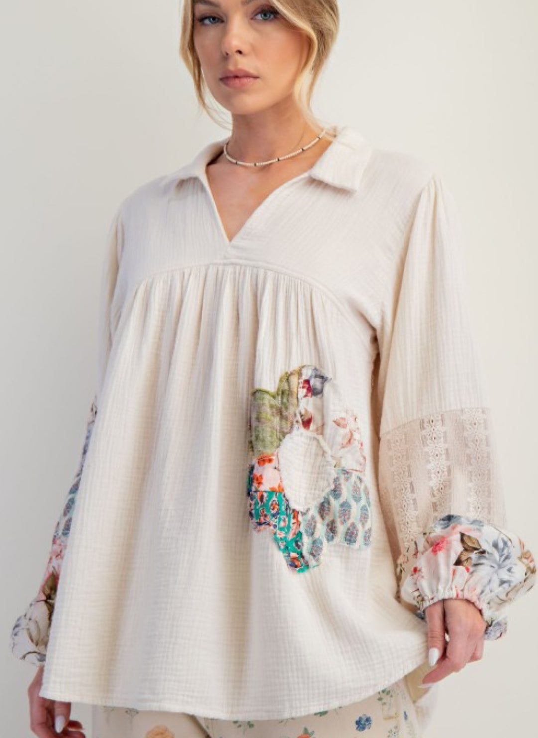 Boho Patchwork Blouse