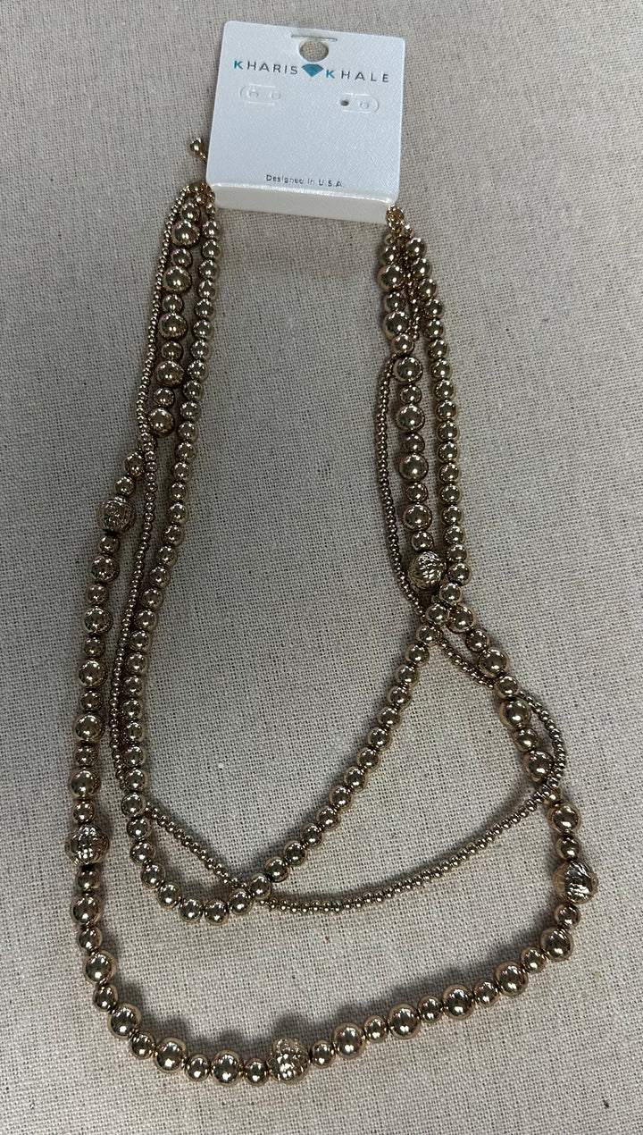 Triple Beaded Necklace