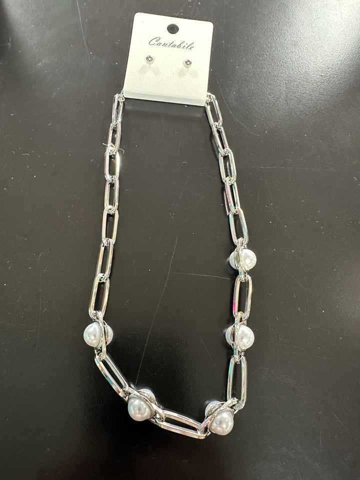Linked Pearl Bracelet or Necklace