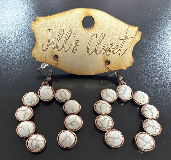 Ole West White Buffalo Earrings