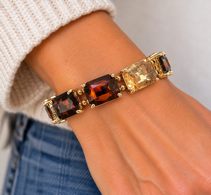 Fall’s Rectangular Faceted Stone Bracelets