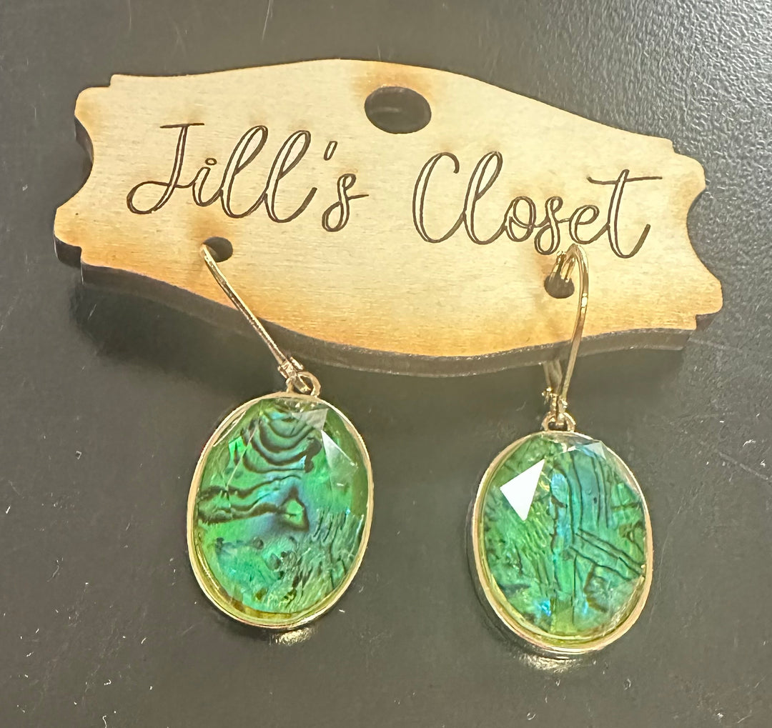 Abalone Look Earrings