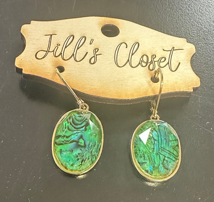 Abalone Look Earrings