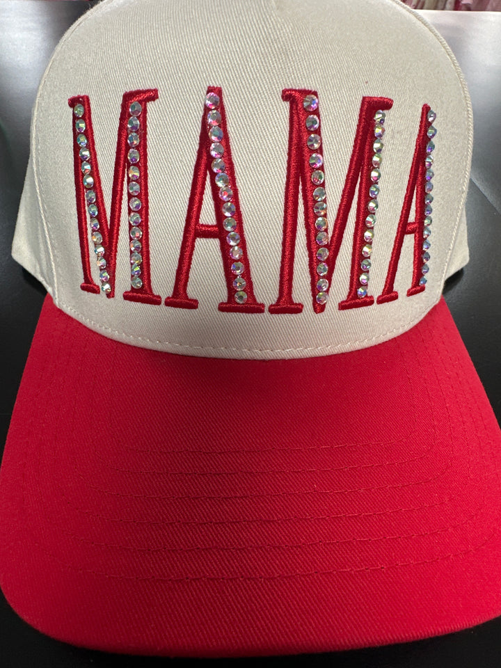 Mama or USA Blinged Trucker Hat