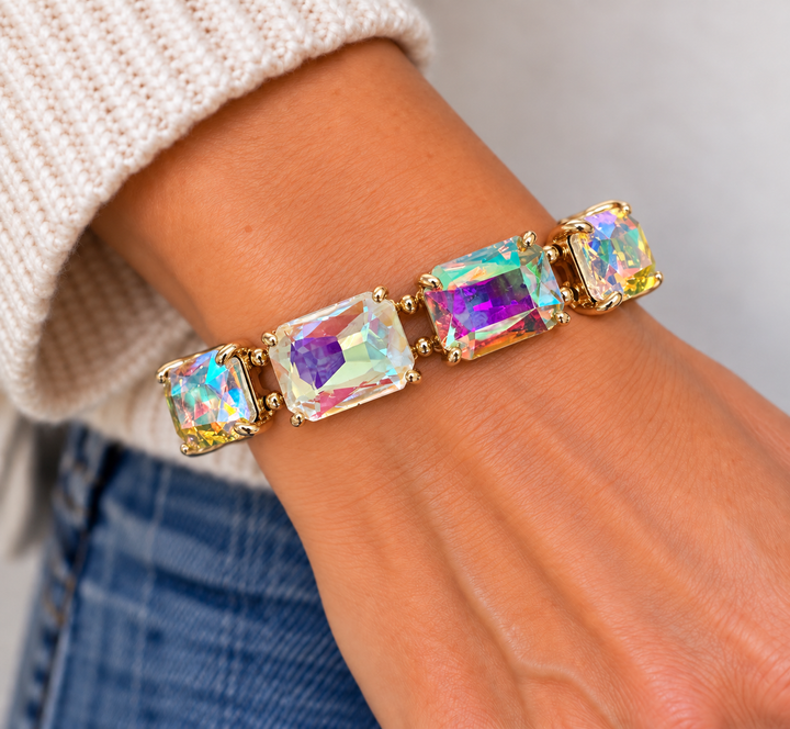 Fall’s Rectangular Faceted Stone Bracelets