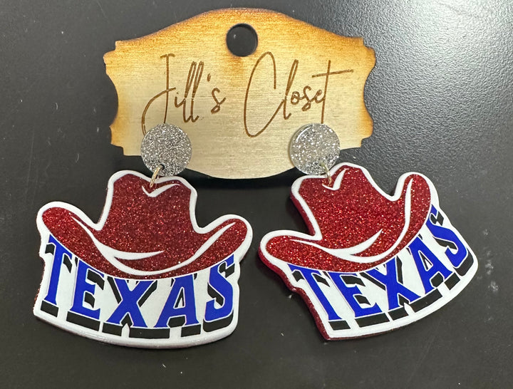 Texas Acrylic Stud Earrings