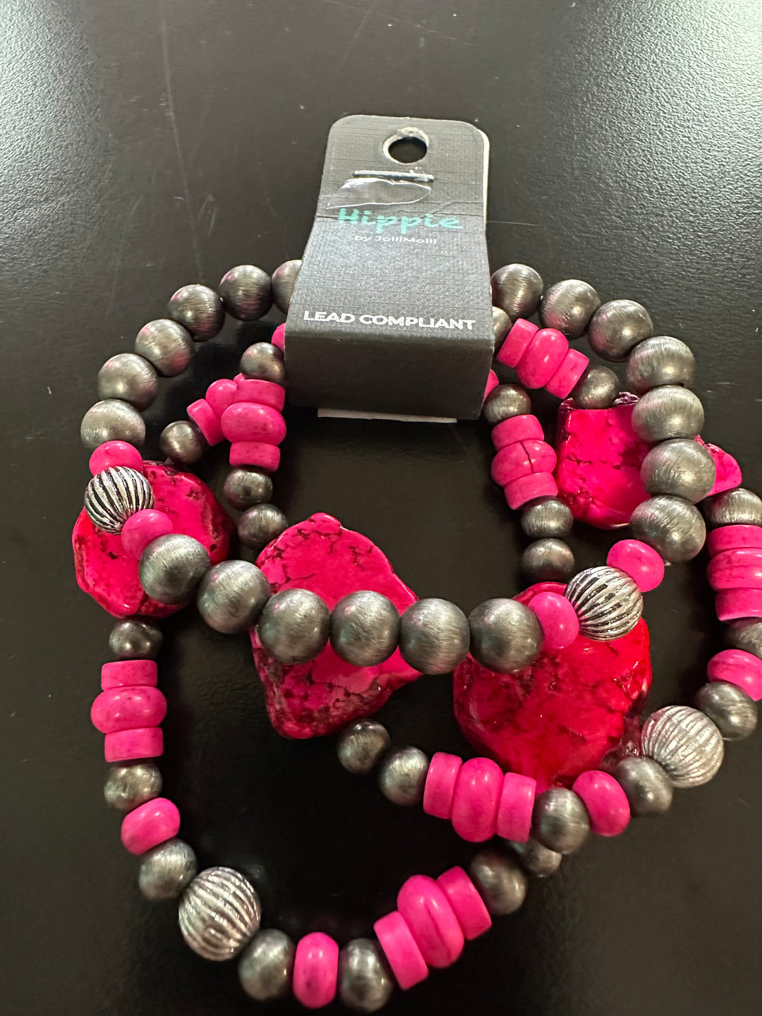 Triple Stack Turquoise Slab Bracelet Set