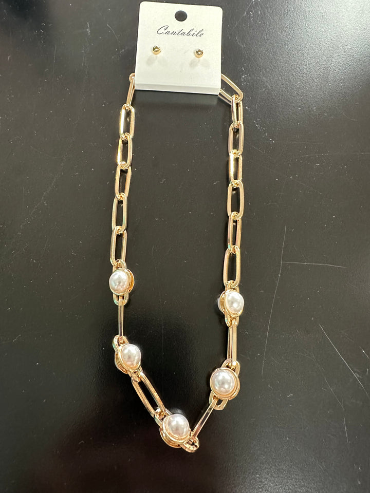 Linked Pearl Bracelet or Necklace