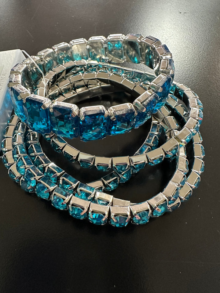Rhinestone Bracelet 5 Stack