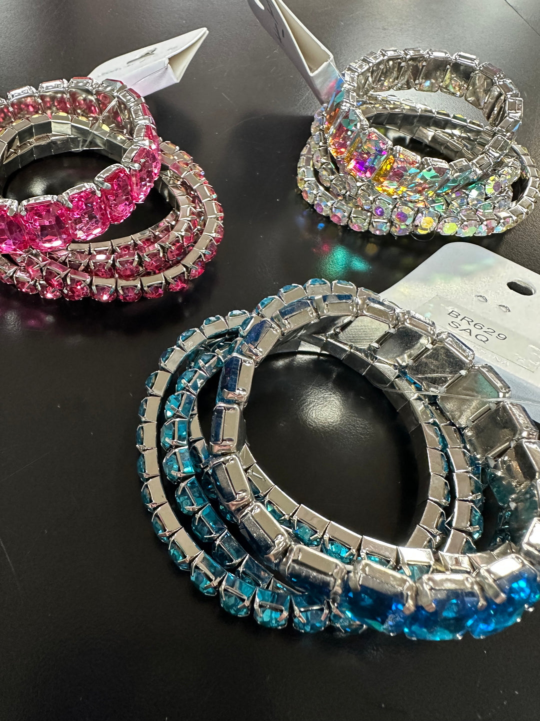 Rhinestone Bracelet 5 Stack