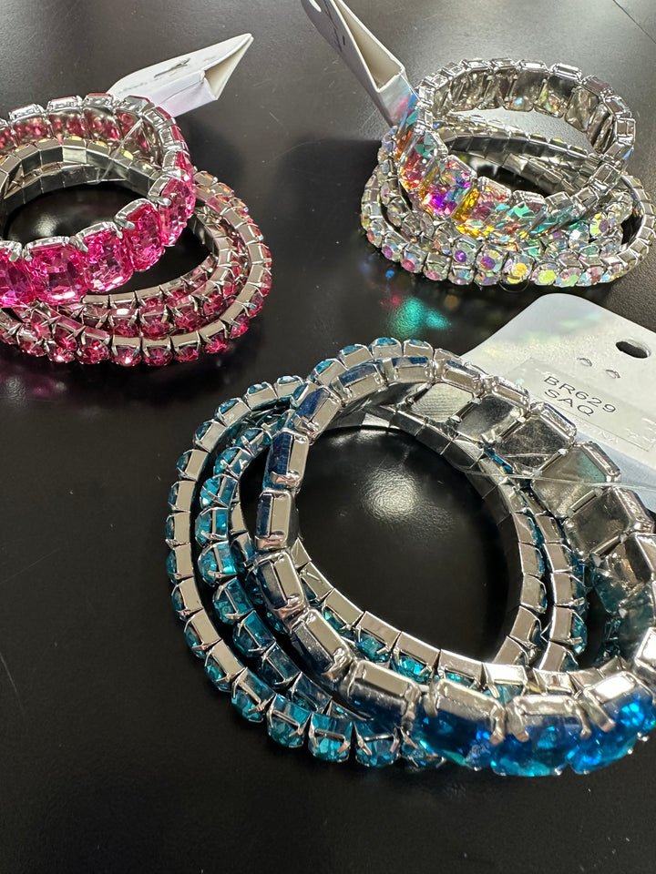 Rhinestone Bracelet 5 Stack