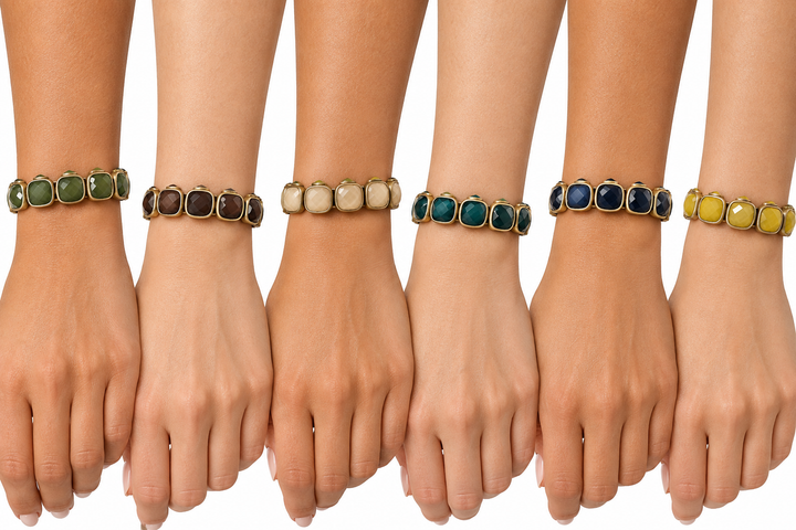 Faceted Matte Stone Bracelets