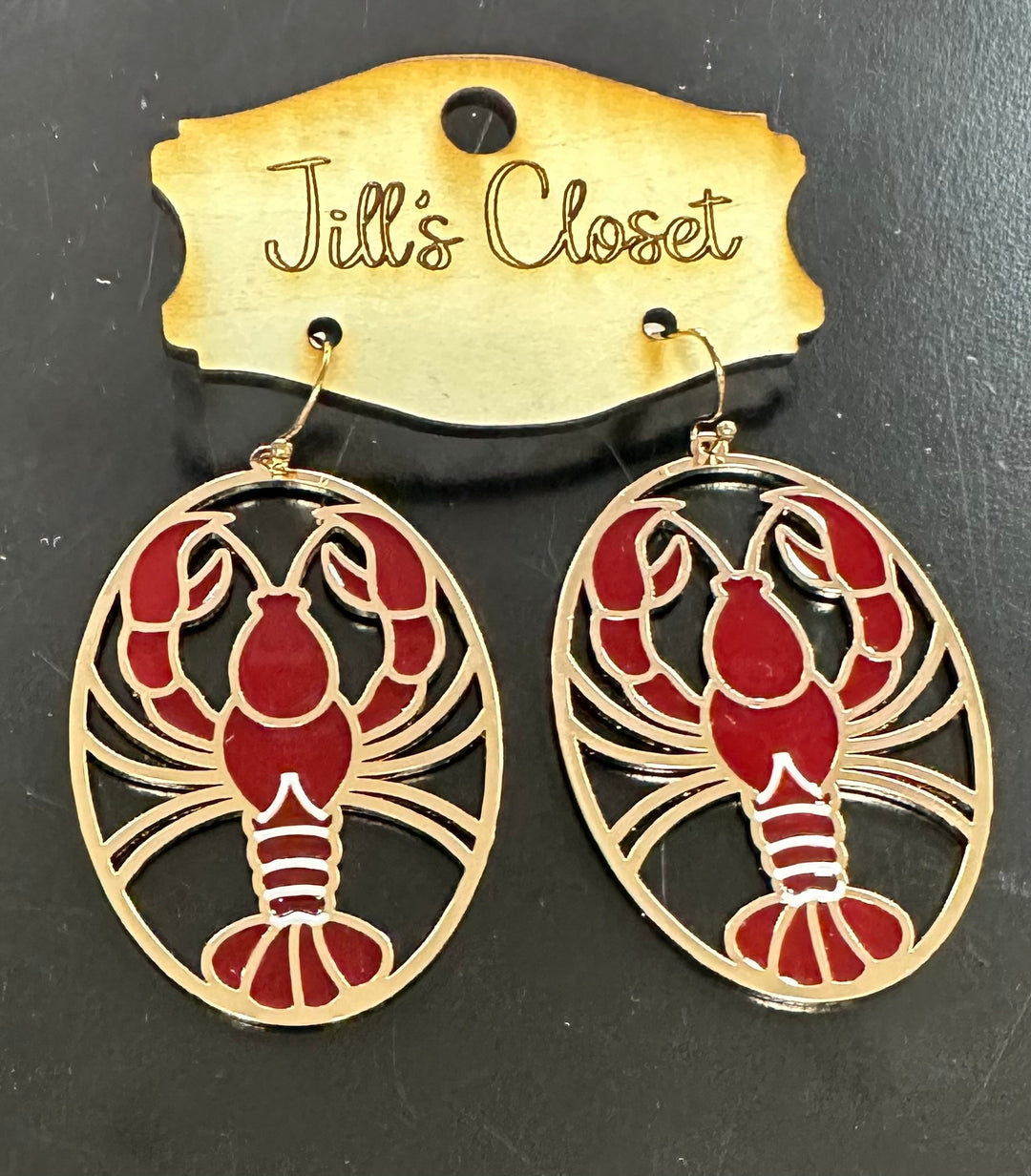 Oval Crawfish (Lobster) Earrings