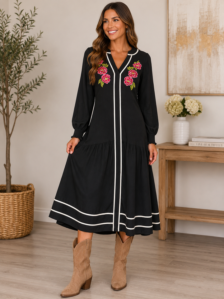 Midnight Rose Melody Maxi Dress