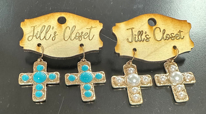 Cross Fishhook Earrings