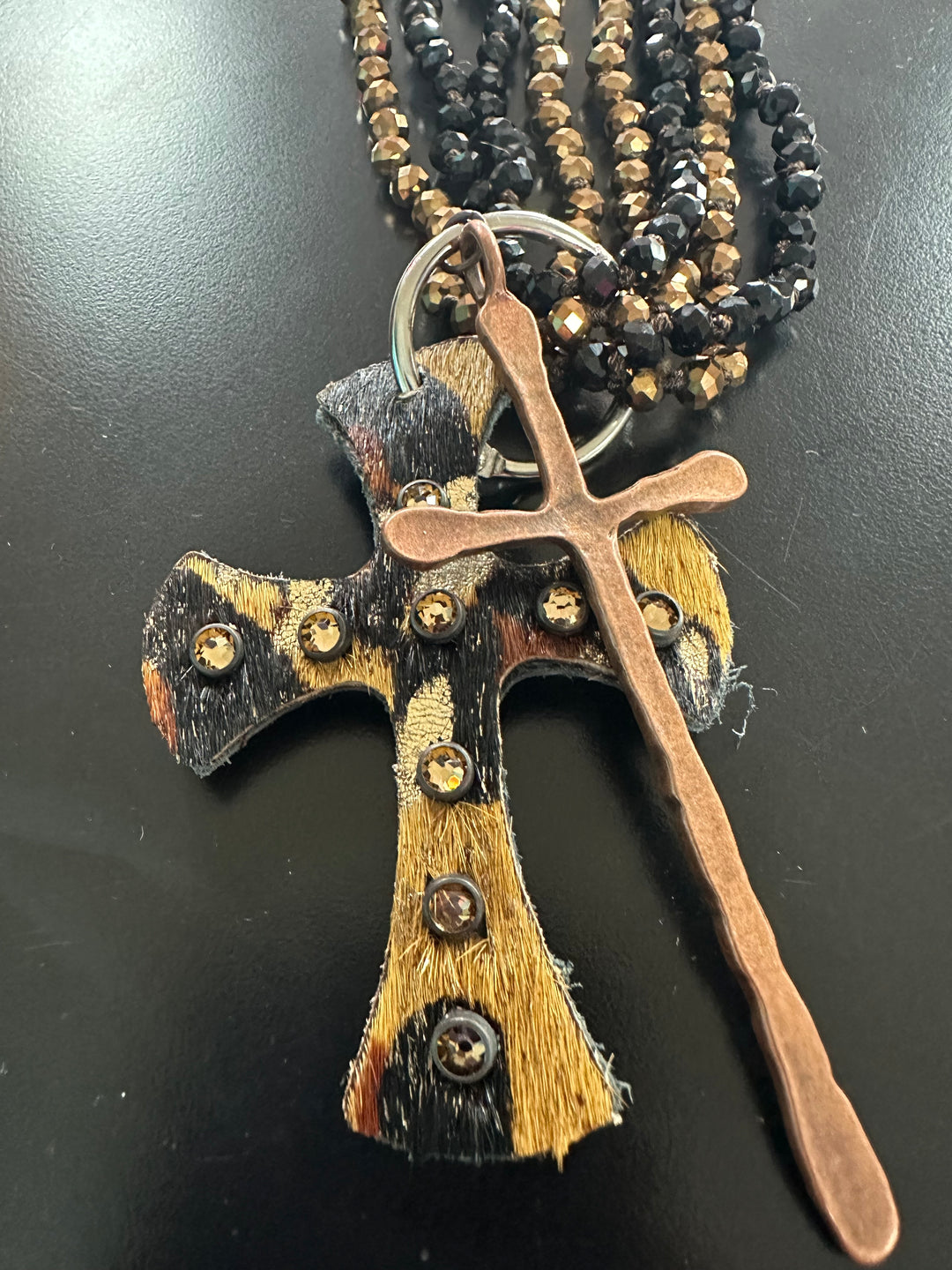 Harley’s Beaded Cross Necklace