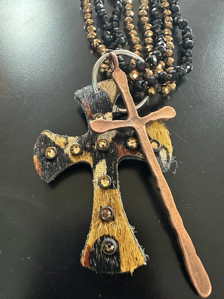 Harley’s Beaded Cross Necklace