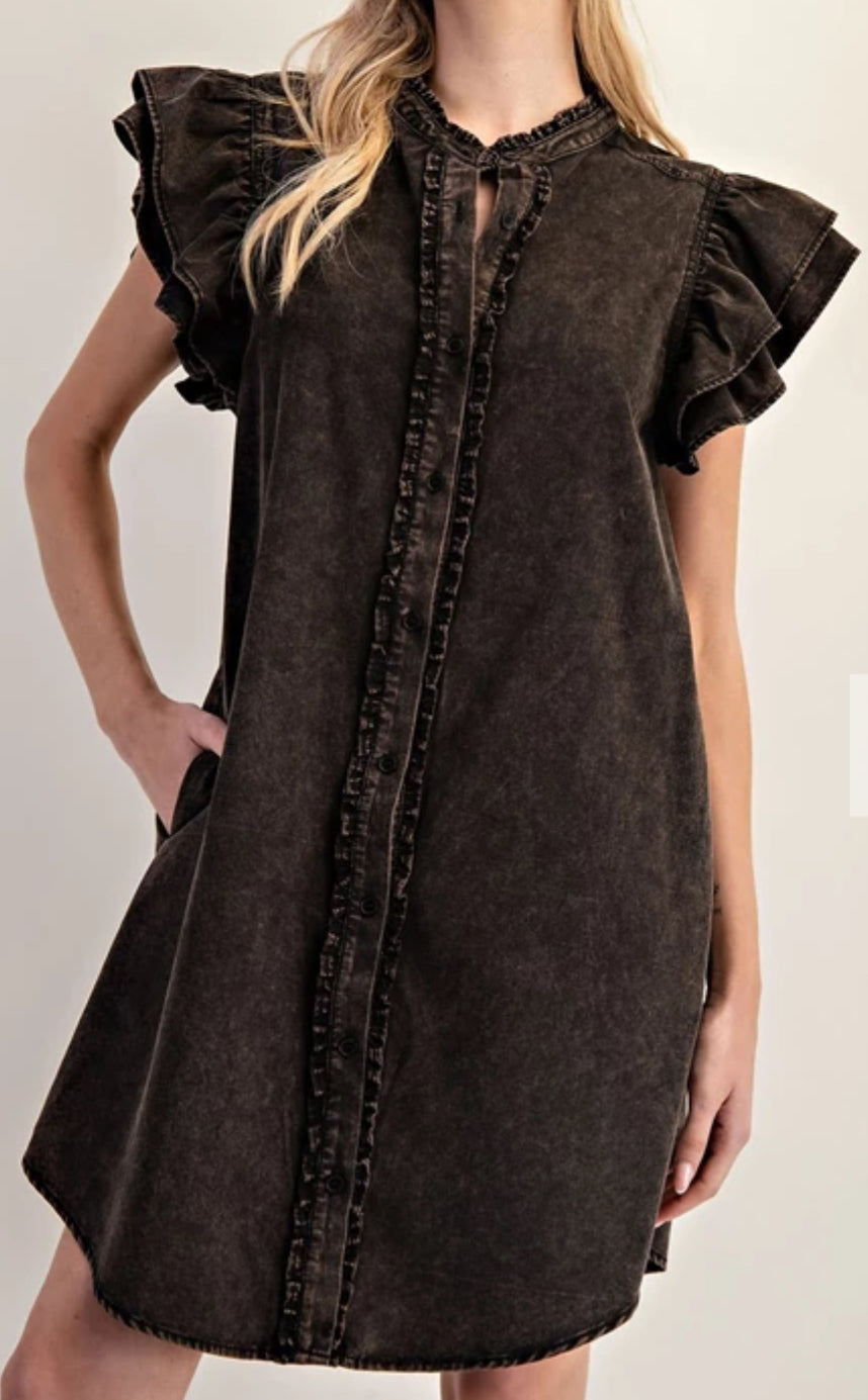 Little Black Denim Dress