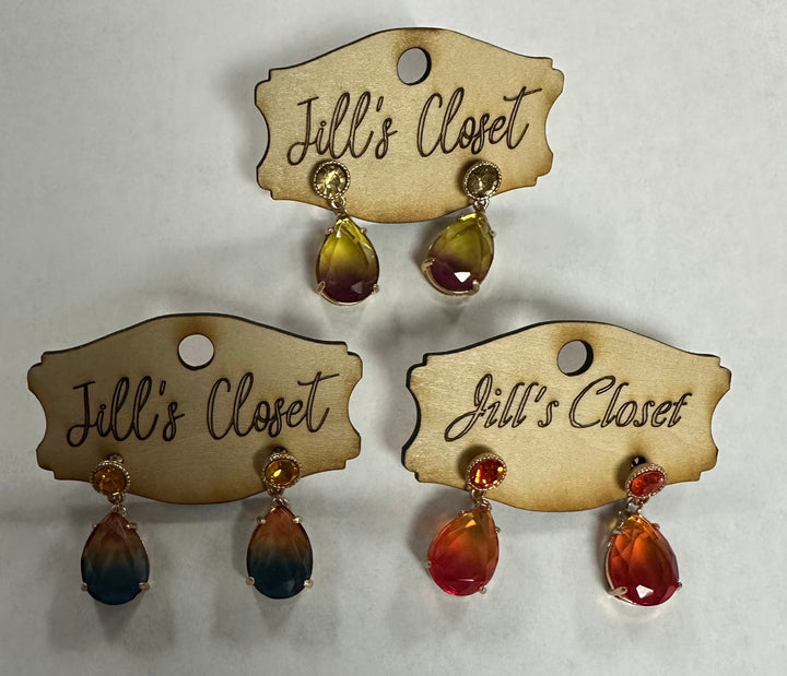 Ombre’ Teardrop Stud Earrings
