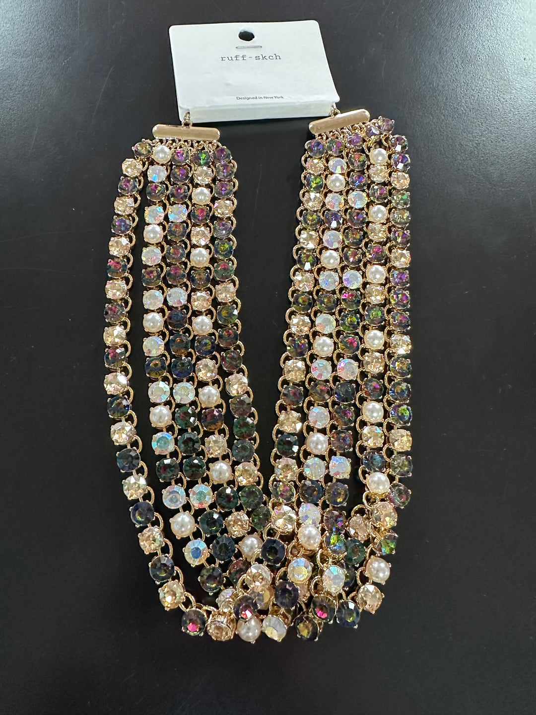 Five Strand Bling Necklace