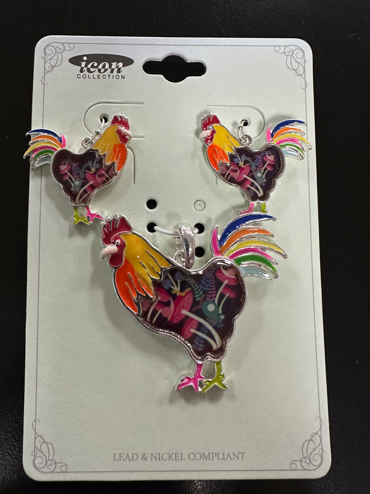 Farm or Show Animal Earrings & Pendant Set