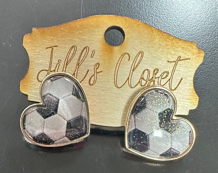 Sports Hearts Stud Earrings