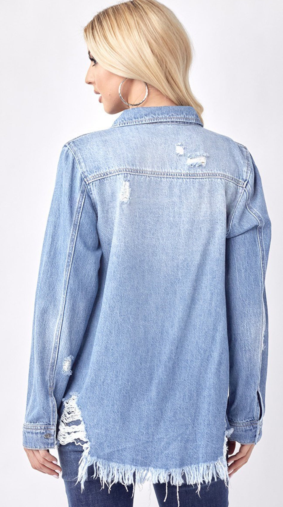 Worked Out Denim Shirt