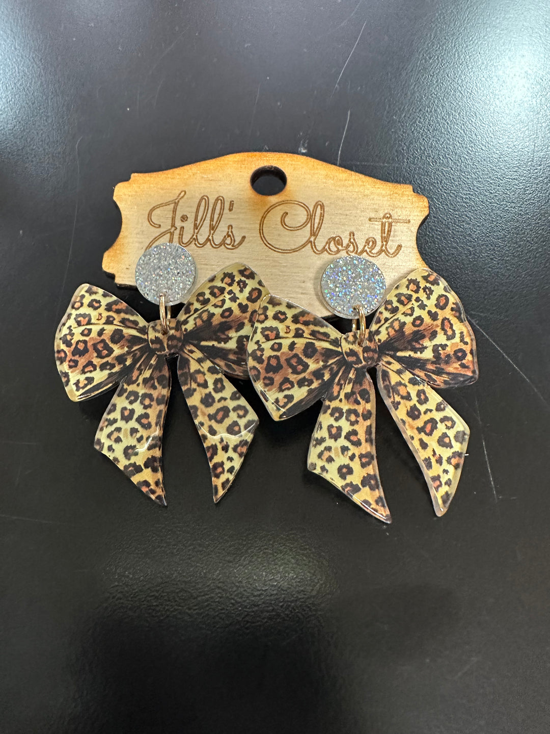 Leopard Bow Earrings