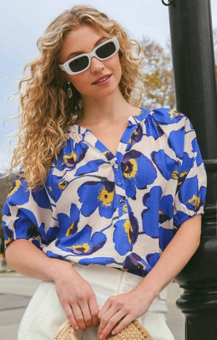 Blue Poppy Top