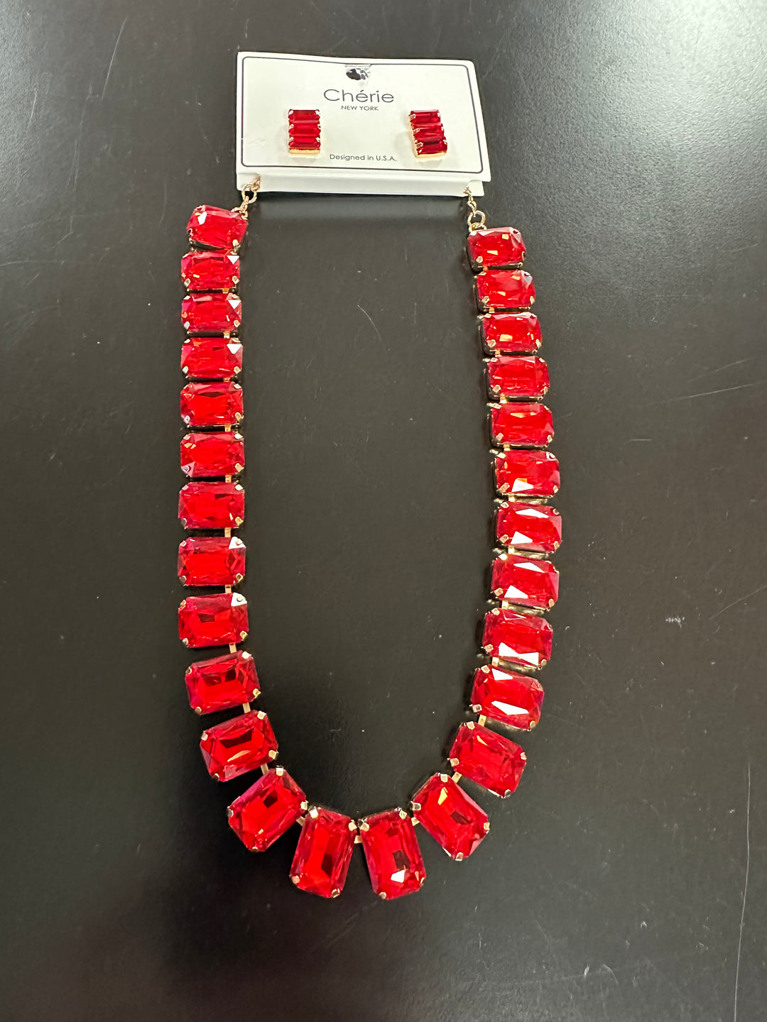 Rectangle Stone Necklace Set or Bracelet