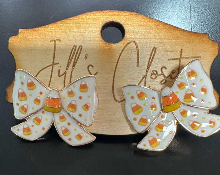 Halloween Bow Stud Earrings