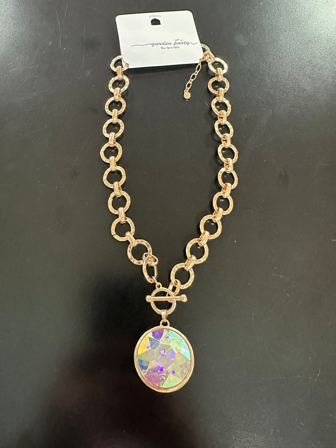 Grace’s Crystal Pendant Toggle Necklace