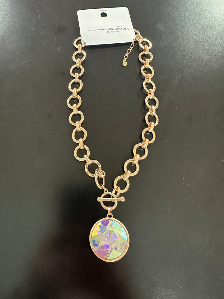 Grace’s Crystal Pendant Toggle Necklace
