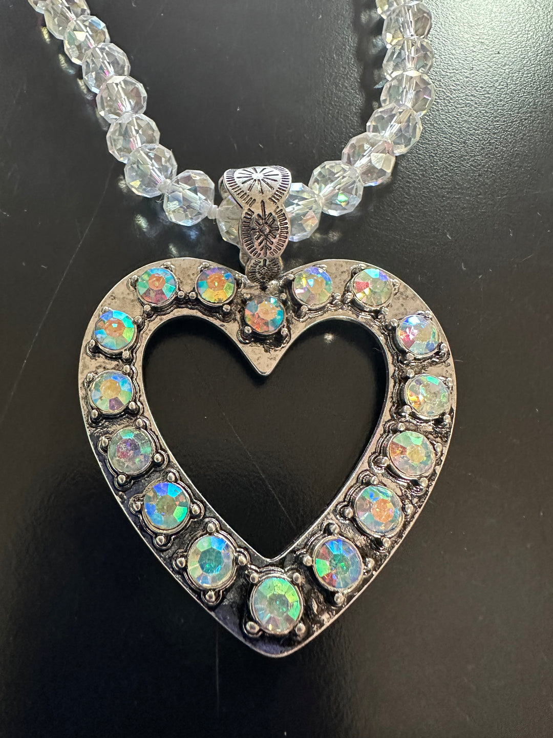 Rhinestone Heart Necklace