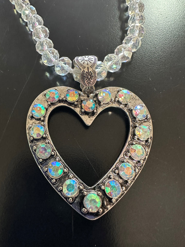 Rhinestone Heart Necklace
