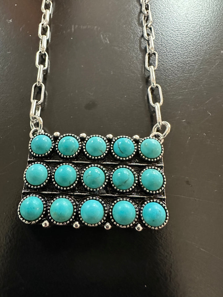 Rectangle Ball Necklace